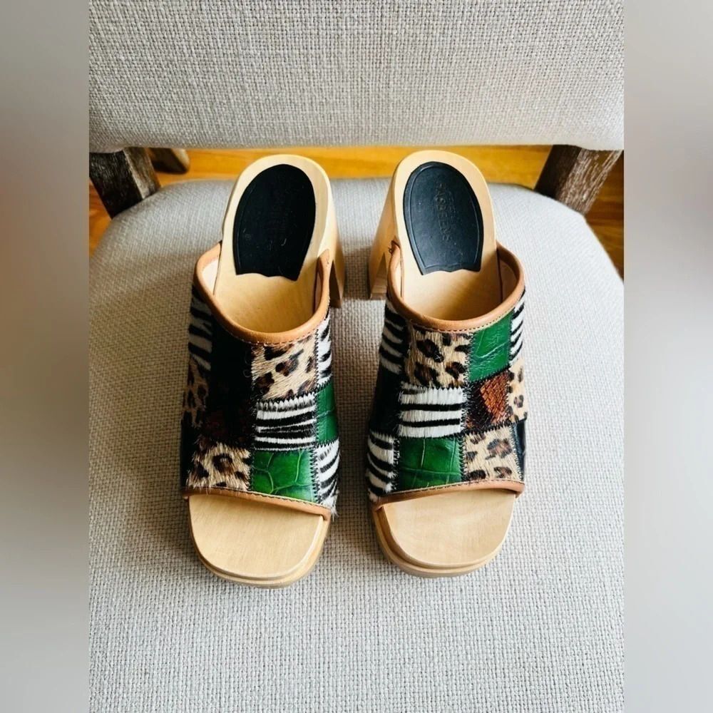Free People Swedish Hasbeens Jungle Mule Clogs Size 8 NWOT $350 - Picture 2 of 10